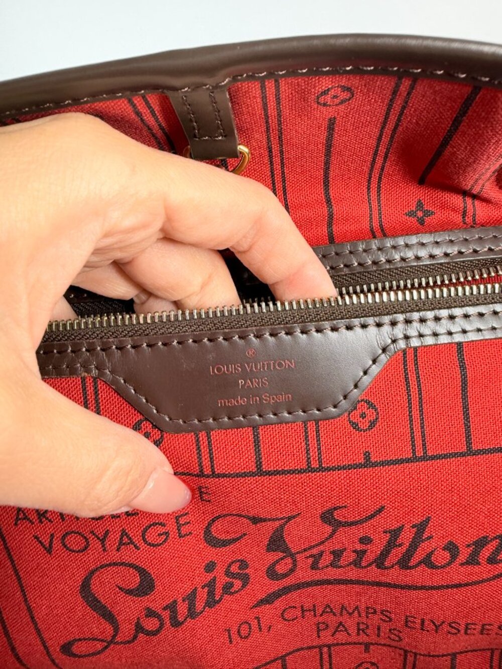 louis vuitton neverfull damier ebene - Picture 14 of 14